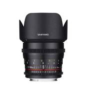 Objectif reflex vidéo Samyang VDSLR 50mm T1.5 MK2 Noir pour Canon EF