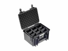 B&w outdoor case type 2000 noir + système de compartimentage DFX-792435