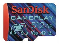 SanDisk GamePlay - Carte mémoire flash - 512 Go - A2 / Video Class V30 / UHS-I U3 - microSDXC UHS-I
