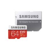 Samsung MB-MC64GA Carte Mémoire MicroSD Evo Plus 64G avec Adaptateur SD 100 Mo/s en lecture et 60 Mo/s écriture