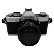 Appareil photo argentique Minolta XG 9 50 mm f1.7 MD Rokkor Argent et Noir Reconditionné