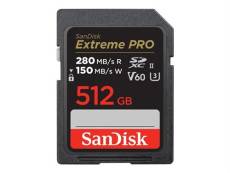 SanDisk Extreme Pro - Carte mémoire flash - 512 Go - Video Class V60 / UHS-II U3 / Class10 - SDXC UHS-II