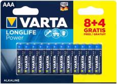 VARTA LONGLIFE POWER 8 + 4 (FREE) AAA