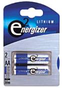 Energizer 2 piles lithium FR6 - AA