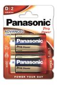 Pack de 2 piles Panasonic Pro Power LR20 Type D