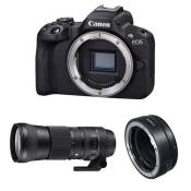 Canon appareil photo hybride eos r50 + sigma 150-600 f/5-6.3 dg os hsm contemporary + bague ef-eos r