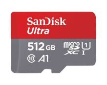 SanDisk Ultra - Carte mémoire flash (adaptateur microSDXC vers SD inclus(e)) - 512 Go - A1 / UHS Class 1 / Class10 - microSDXC UHS-I