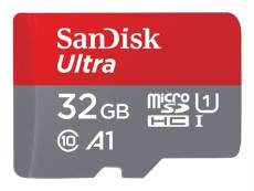 SanDisk Ultra - Carte mémoire flash (adaptateur microSDHC - SD inclus(e)) - 32 Go - A1 / UHS-I U1 / Class10 - microSDHC UHS-I
