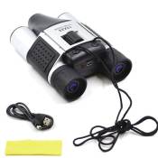 FISHTEC Jumelles Camera Numerique Enregistre Photos et Videos - 10x25 - Grossissement x10 - Avec Bandouilliere - Lingette Microfibre et Câble USB