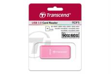 Lecteur de carte mémoire externe Transcend TS-RDF5R USB 3.1 (Gen 1) rose