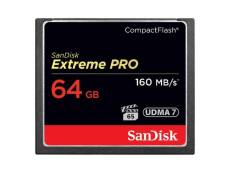 Sandisk compact flash extreme cf 64 go 160 mo/s 1067x SDCFXPS-064G-X46