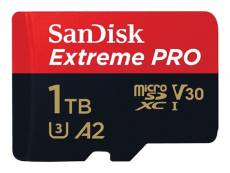 SanDisk Extreme Pro - Carte mémoire flash (adaptateur microSDXC vers SD inclus(e)) - 1 To - A2 / Video Class V30 / UHS-I U3 / Class10 - microSDXC UHS-