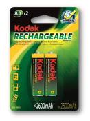 Kodak KAARDC-2 - Batterie 2 x type AA - NiMH - (rechargeables) - 2600 mAh