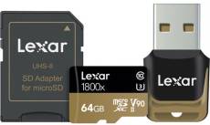 Carte mémoire SD Lexar SDXC 64 Go Noir et Jaune