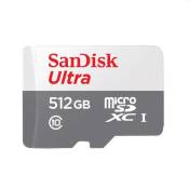 Micro SD SDXC SanDisk ULTRA 512Go 100Mo/s A1 CL10 UHS-I SDSQUNR-512G-GN3MN