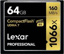 Carte Mémoire Lexar Professional 64 Go CompactFlash UDMA 7 1066x -Noir