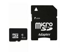 Carte mémoire micro-sd 4go classe 10 + adaptateur sd - imrocard MICSD-4GO