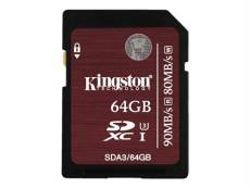 Kingston - Carte mémoire flash - 64 Go - SDXC UHS-I