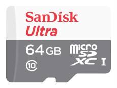 SanDisk Ultra - Carte mémoire flash (adaptateur microSDXC vers SD inclus(e)) - 64 Go - UHS-I / Class10 - microSDXC UHS-I