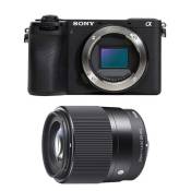 Sony appareil photo alpha 6700 noir + sigma 30mm 1.4