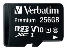Verbatim Premium - Carte mémoire flash (adaptateur SD inclus(e)) - 256 Go - UHS Class 1 / Class10 - microSDXC UHS-I