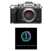 Fujifilm appareil photo hybride x-t5 nu silver + logiciel capture one pro