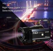 ORDRO 1080P Caméscope Full HD avec objectif grand angle de vision nocturne caméra wifi Kiliaadk8