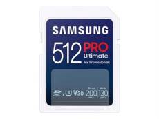 Samsung PRO Ultimate MB-SY512S - Carte mémoire flash - 512 Go - Video Class V30 / UHS-I U3 - SDXC UHS-I - blanc