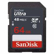 Carte Mémoire SDXC SanDisk Ultra 64 Go jusqu'à 48 Mo/s, Classe 10
