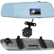 Caméra Embarquée Voiture Dashcam Full HD 1080P Tactile Grand Angle Recul Gris + SD 4Go YONIS