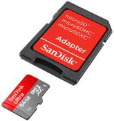 SanDisk Carte mémoire Mobile Ultra microSDXC 64 Go Class10 + Adaptateur SD