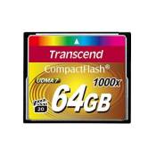 Transcend 64 go carte mémoire compactflash (cf) udma 7 1000x ts64gcf1000