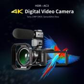 ORDRO AC3 caméra vidéo 4K Ultra HD 60fps avec Wifi externe Microphone wedazano35