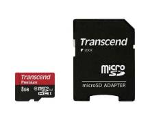 Transcend Premium - Carte mémoire flash (adaptateur microSDHC - SD inclus(e)) - 8 Go - UHS Class 1 / Class10 - 300x - microSDHC UHS-I