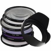 DynaSun Kit de filtres comprenant un filtre polarisant circulaire, un filtre skylight, un cache-objectif, un filtre UV, un filtre STAR à 4 points en c