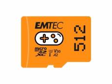 Emtec carte mémoire microsdxc gaming 512 go orange uhs-i u3 v30 a2 ECMSDM512GXCU3G
