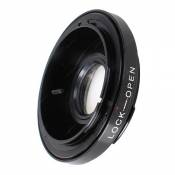 Leinox AD-001C Bague d'adaptation pour objectifs Canon FD G sur boîtier Canon EF + Lentille de correction Noir