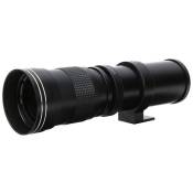 Objectif zoom à Focale Fixe Manuelle 420-800mm F8.3-16 avec Téléconvertisseur 2X pour Nikon Monture F - Noir