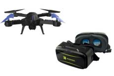 Drone MiDrone Vision 220 HD WiFi FPV + Casque de réalité virtuelle + Etui