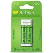 Pack x2 Piles AA (LR6) + Chargeur USB - GP ReCyko 2000
