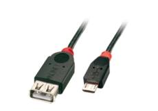 Lindy Câble OTG USB 2.0 Type Micro-B vers A. 1m