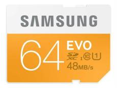 Samsung EVO MB-SP64D - Carte mémoire flash - 64 Go - UHS Class 1 / Class10 - SDXC UHS-I