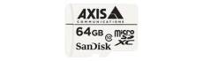 AXIS Surveillance - Carte mémoire flash (adaptateur microSDXC vers SD inclus(e)) - 64 Go - Class 10 - micro SDXC - blanc - pour AXIS D201, M3085, M308