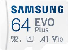 Carte Mémoire Micro SD Samsung Evo Plus Micro SDXC 64 Go A2 U3 Classe 10 MB-MC64KA/EU 130 Mo/s Adaptateur Version 2021