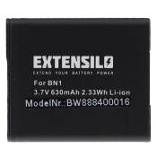 EXTENSILO 1x Batterie compatible avec Sony Cybershot DSC-TX10, DSC-TX100, DSC-T99, DSC-TF1 appareil photo, reflex numérique (630mAh, 3,7V, Li-ion)