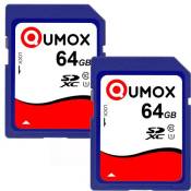Carte mémoire SD SDHC/SDXC Qumox 64 Go Class 10 UHS-I SDHC SDXC paquet de deux