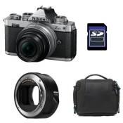 Nikon appareil photo hybride z fc + z 16-50 silver + sac + carte sd 8 go + adaptateur ftz II