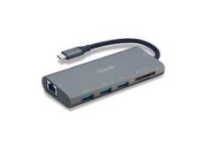 Lindy DST-Mini Plus - Mini Docking Station USB C pour ordinateur avec HDMI 4K VGA et charge 100W