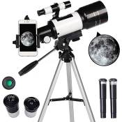 TELESCOPE OPTIQUE ad Teacutelescope astronomique 300 mm pour enfants adultes et deacutebutants teacutelescope de voyage portable291