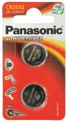 Pack de 2 piles Panasonic Lithium CR2032